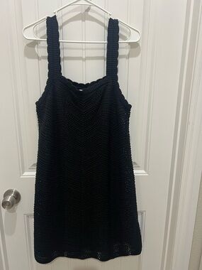 a new day Black Crochet Knit Tank